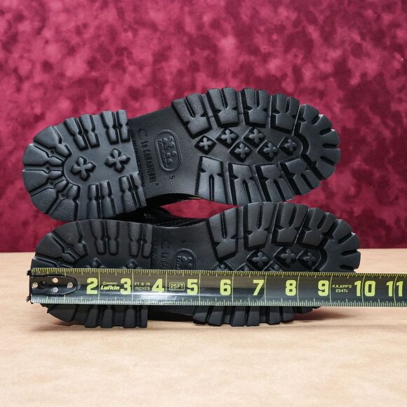 La Canadienne Women Cody Lace-up Black Leather Combat Studded Boots sz 5 - Picture 7 of 8